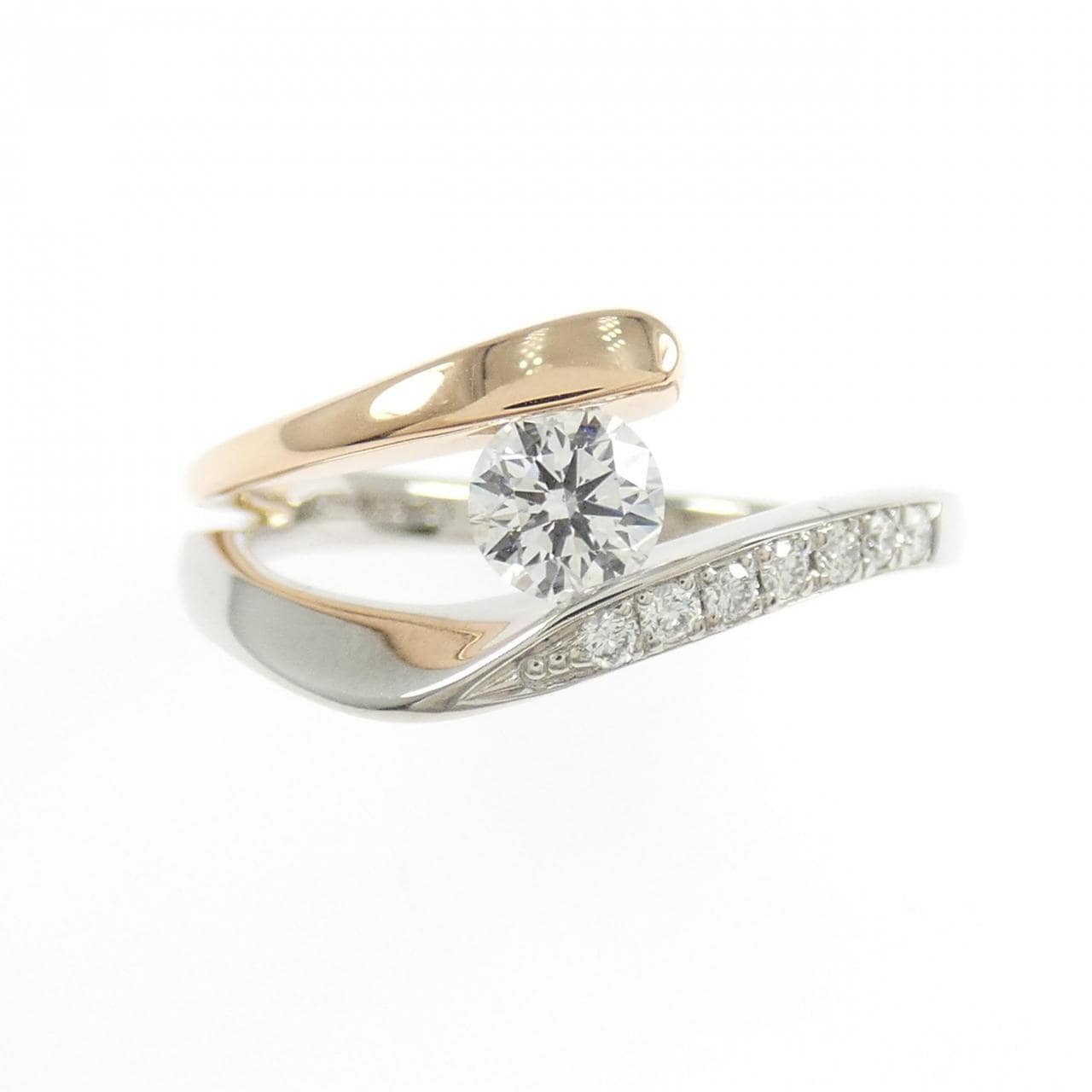 K18PG/PT900 ダイヤモンド リング 0.304CT