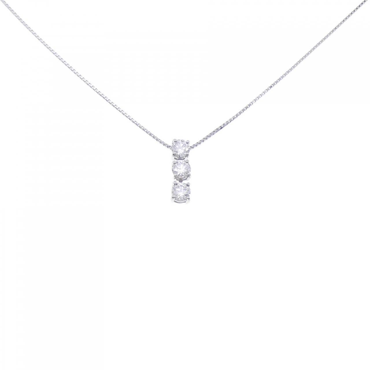 PT Three Stone Diamond Necklace 0.783CT