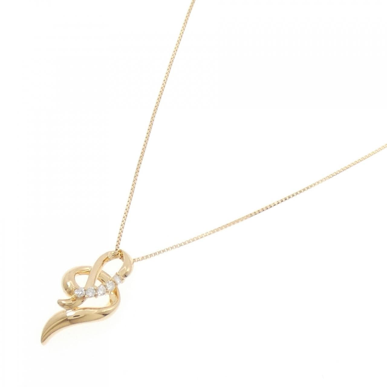 K18YG ダイヤモンド ネックレス 0.06CT