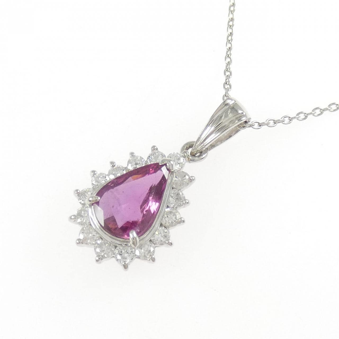 PT850 ルビー ネックレス 0.89CT