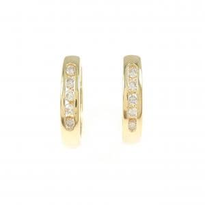 K18YG ダイヤモンド フープ ピアス 0.30CT