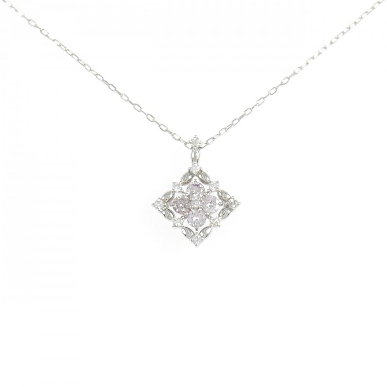 PT900/PT850 ピンクダイヤモンド ネックレス 0.22CT