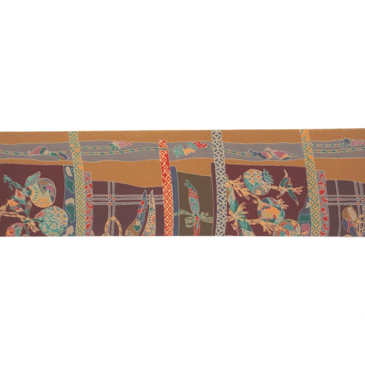 名古屋帯　ちりめん染帯