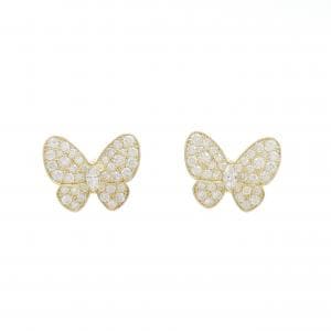 K18YG バタフライ ダイヤモンド ピアス 1.84CT