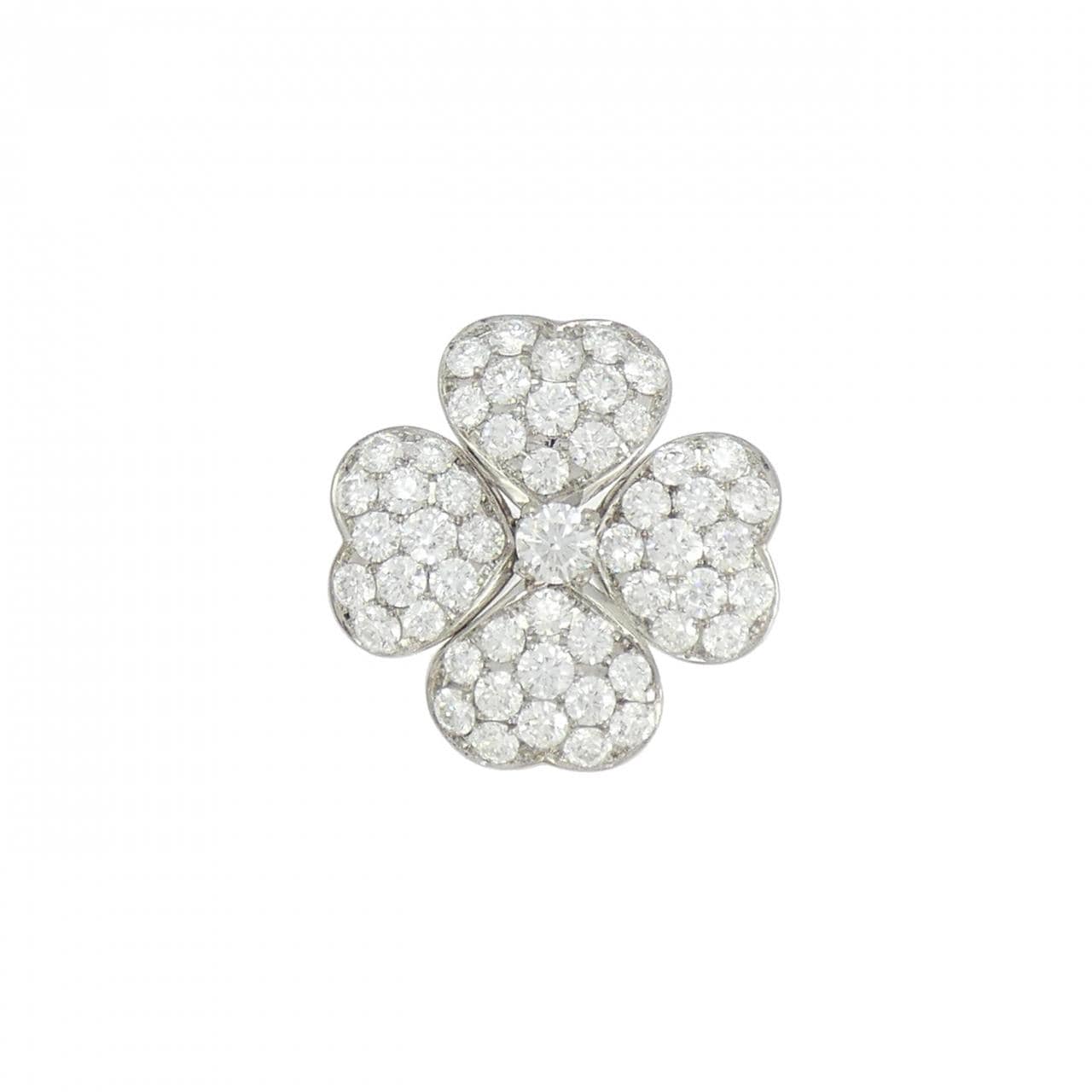 K18WG パヴェ ダイヤモンド ブローチ 1.904CT