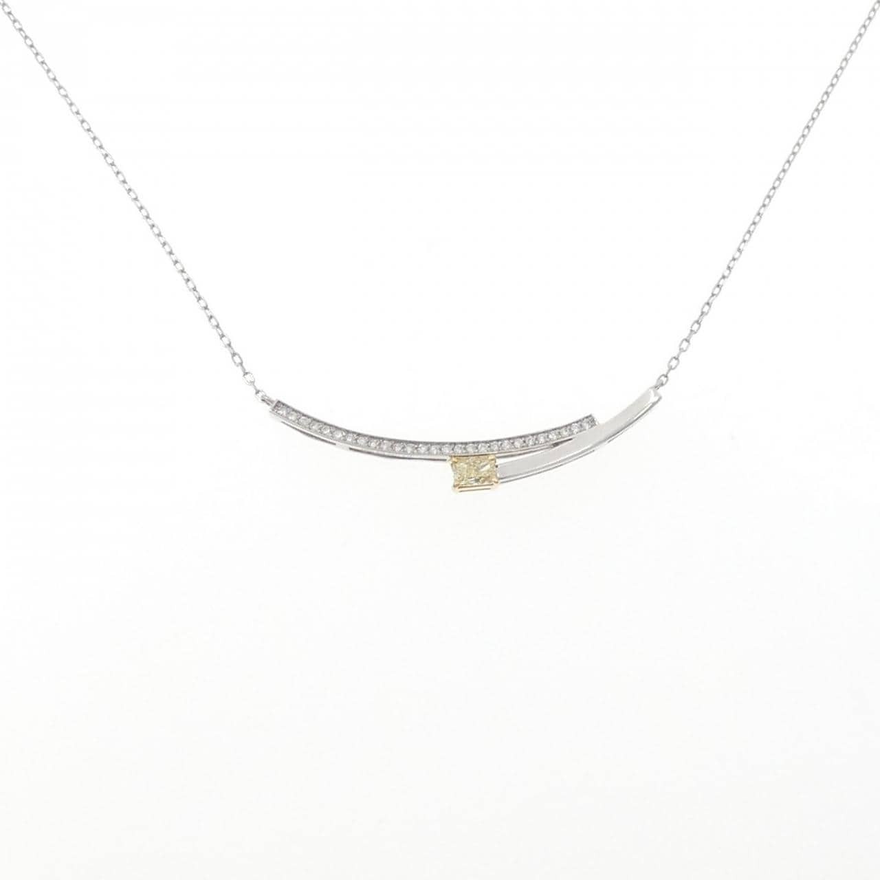 PT900/K18YG/PT850 ダイヤモンド ネックレス 0.271CT