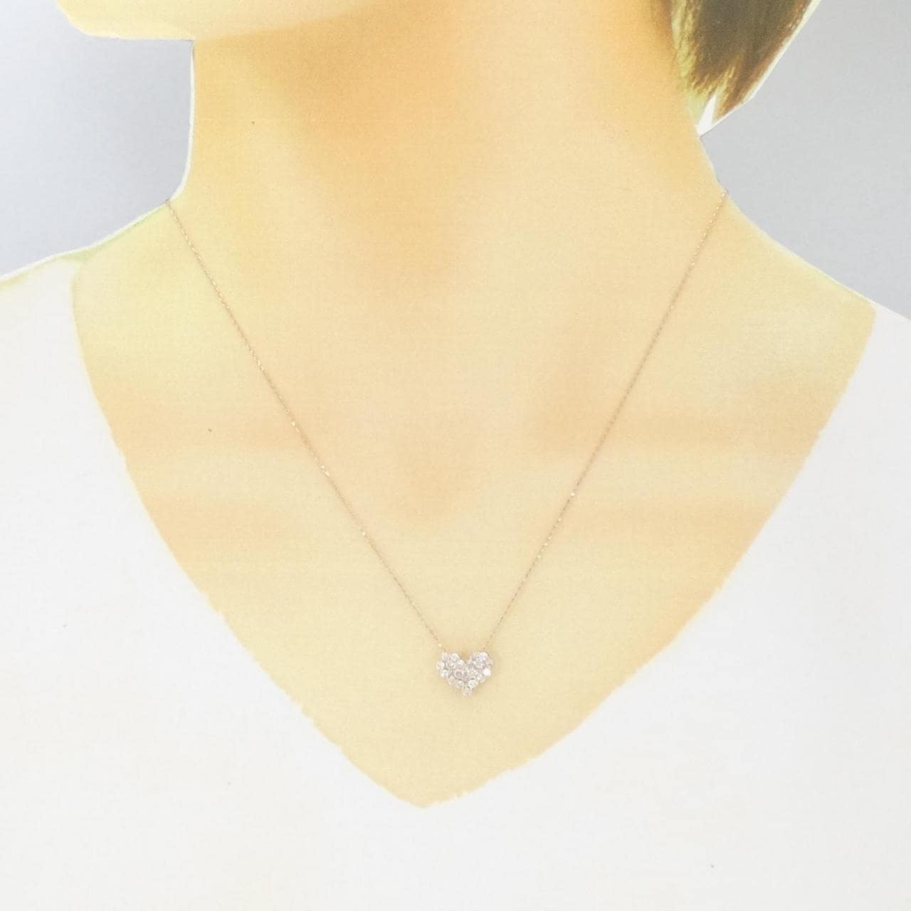 【新品】K18PG パヴェ ダイヤモンド ネックレス 0.50CTネックレス