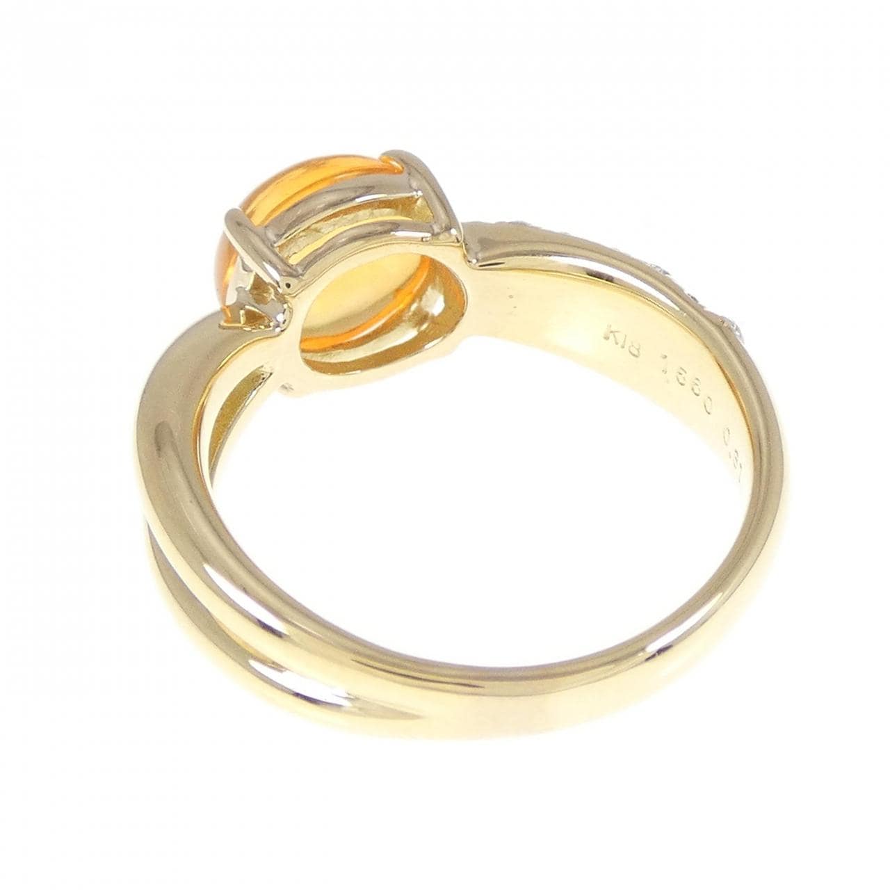 K18YG オパール リング 1.560CT