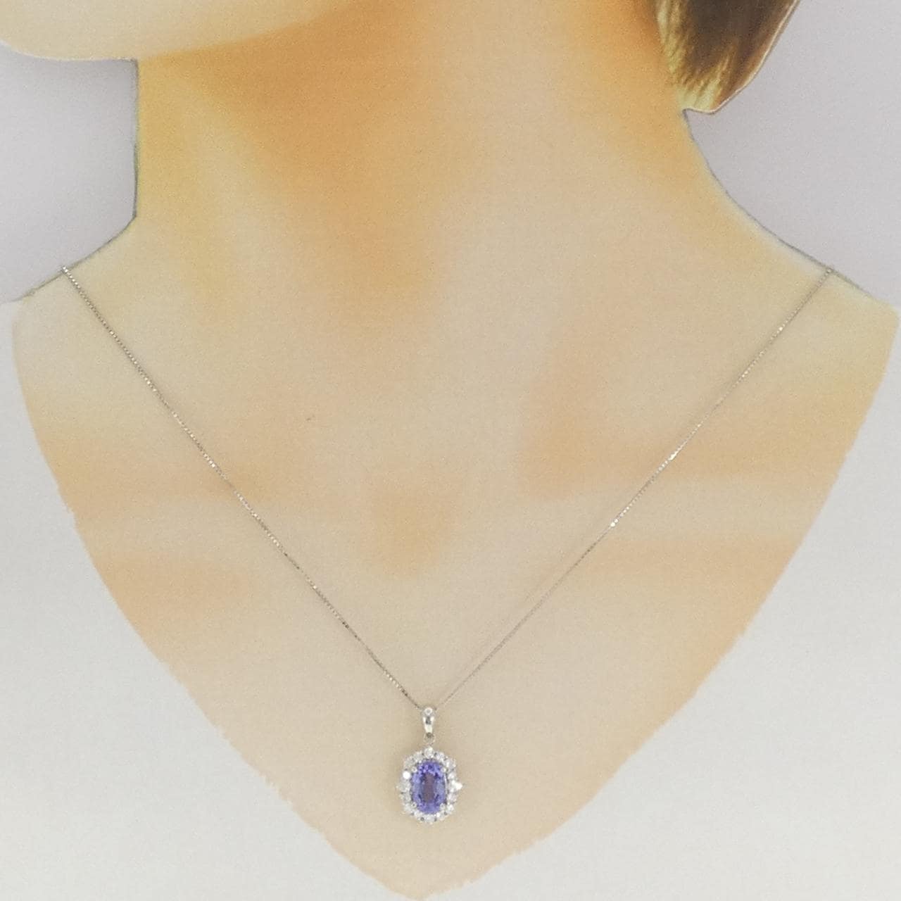 PT900/PT850 タンザナイト ネックレス 2.09CT