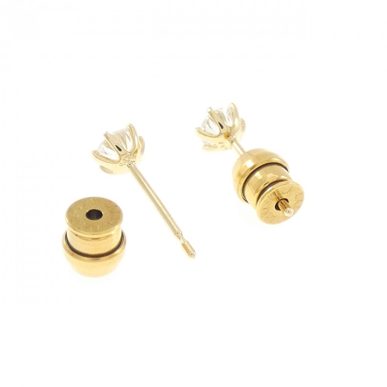 【リメイク】K18YG/ST ダイヤモンド ピアス 0.231CT 0.243CT D-E VS1-2 VG