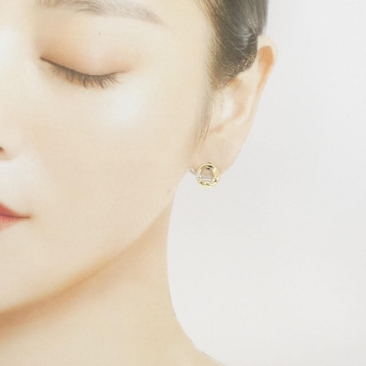 750YG ダイヤモンド ピアス 0.02CT