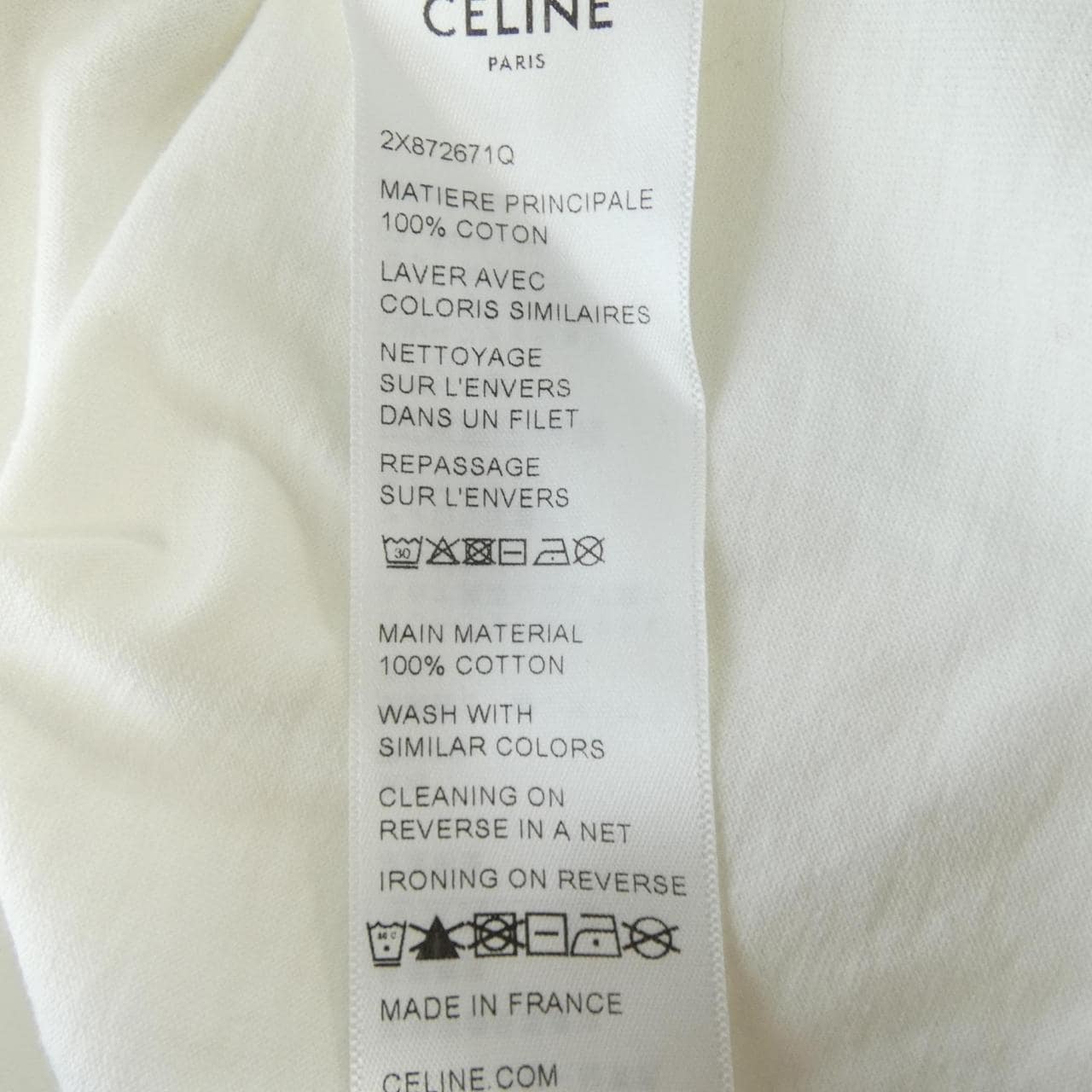 セリーヌ CELINE CELINE PARIS Tシャツ　トリオンフ TRIOMPHE 2X872671Q Tシャツ