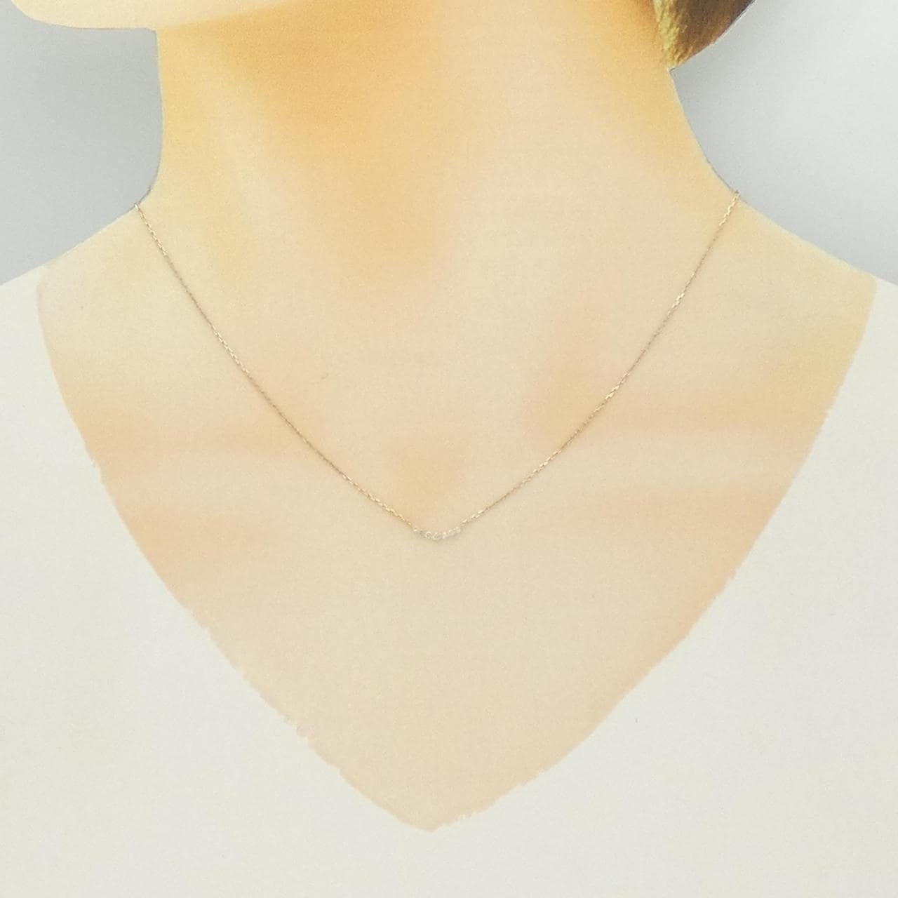 アガット ダイヤモンド ネックレス 0.05CT