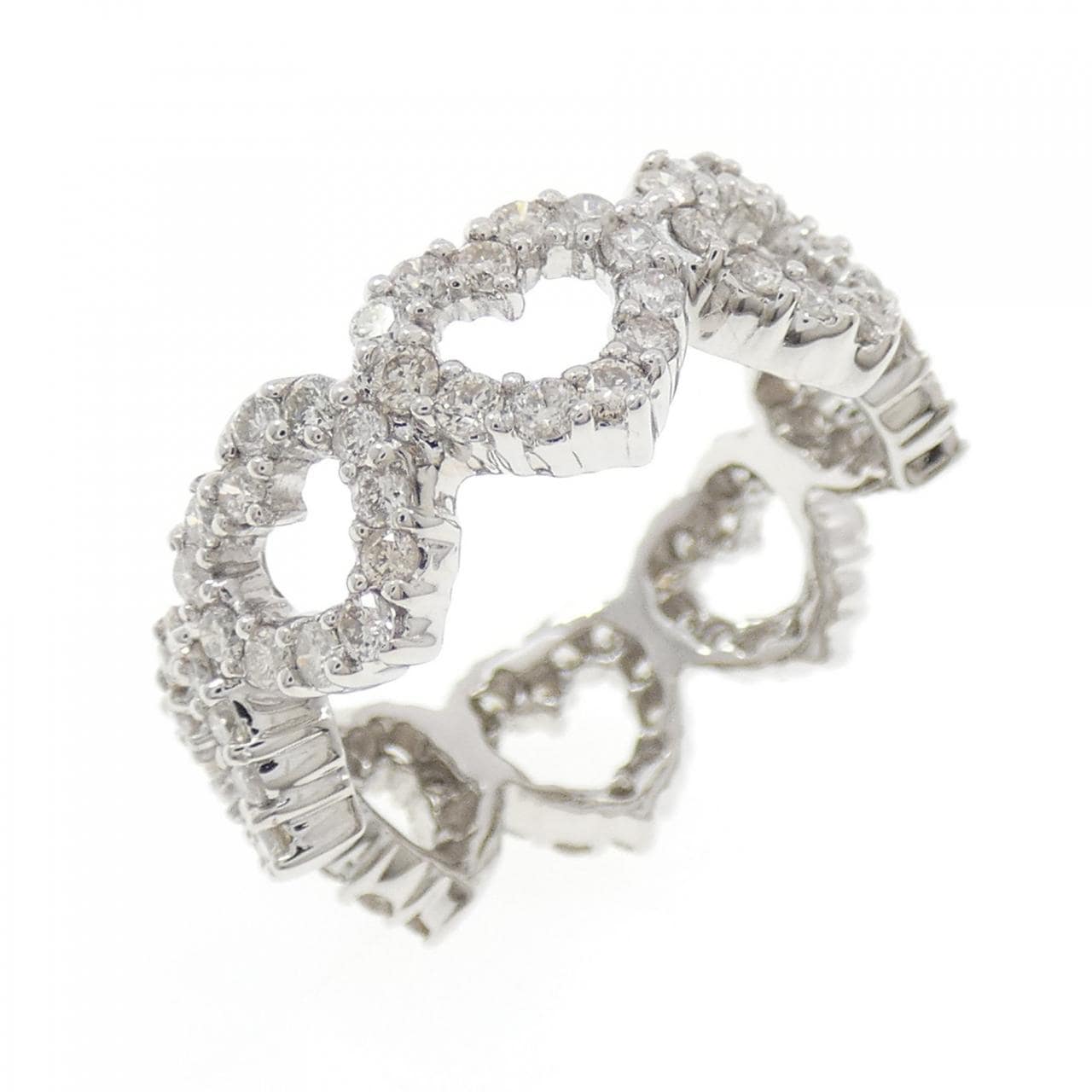 750WG ハート ダイヤモンド リング 1.55CT