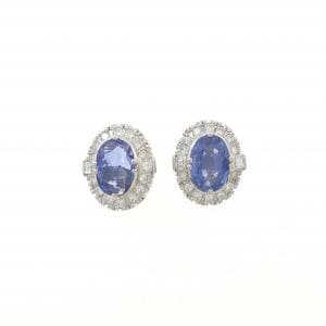 PT900 サファイヤ ピアス 4.96CT