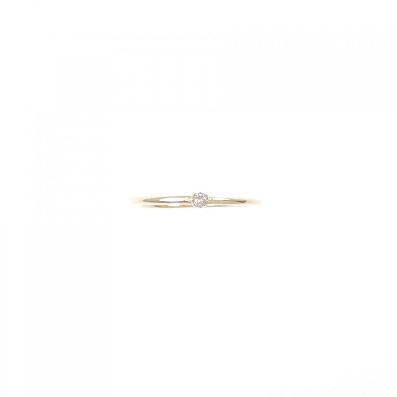 K10YG ダイヤモンド ピンキーリング 0.01CT