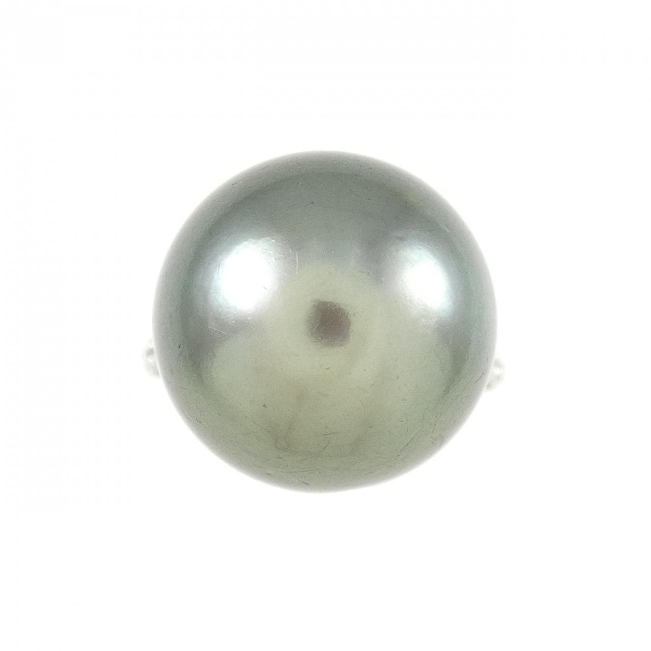 750WG Black Pearl Ring 16.2mm