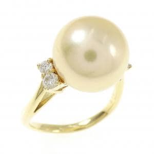 K18YG 白蝶パール リング 11.4mm