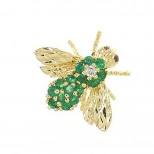 TIFFANY emerald brooch