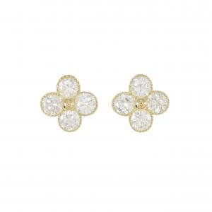 [BRAND NEW] K18YG Diamond earrings 1.051CT 1.046CT GH SI1-2 VG-GOOD