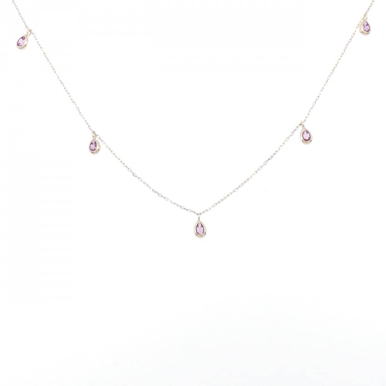 [BRAND NEW] K10YG Garnet Necklace