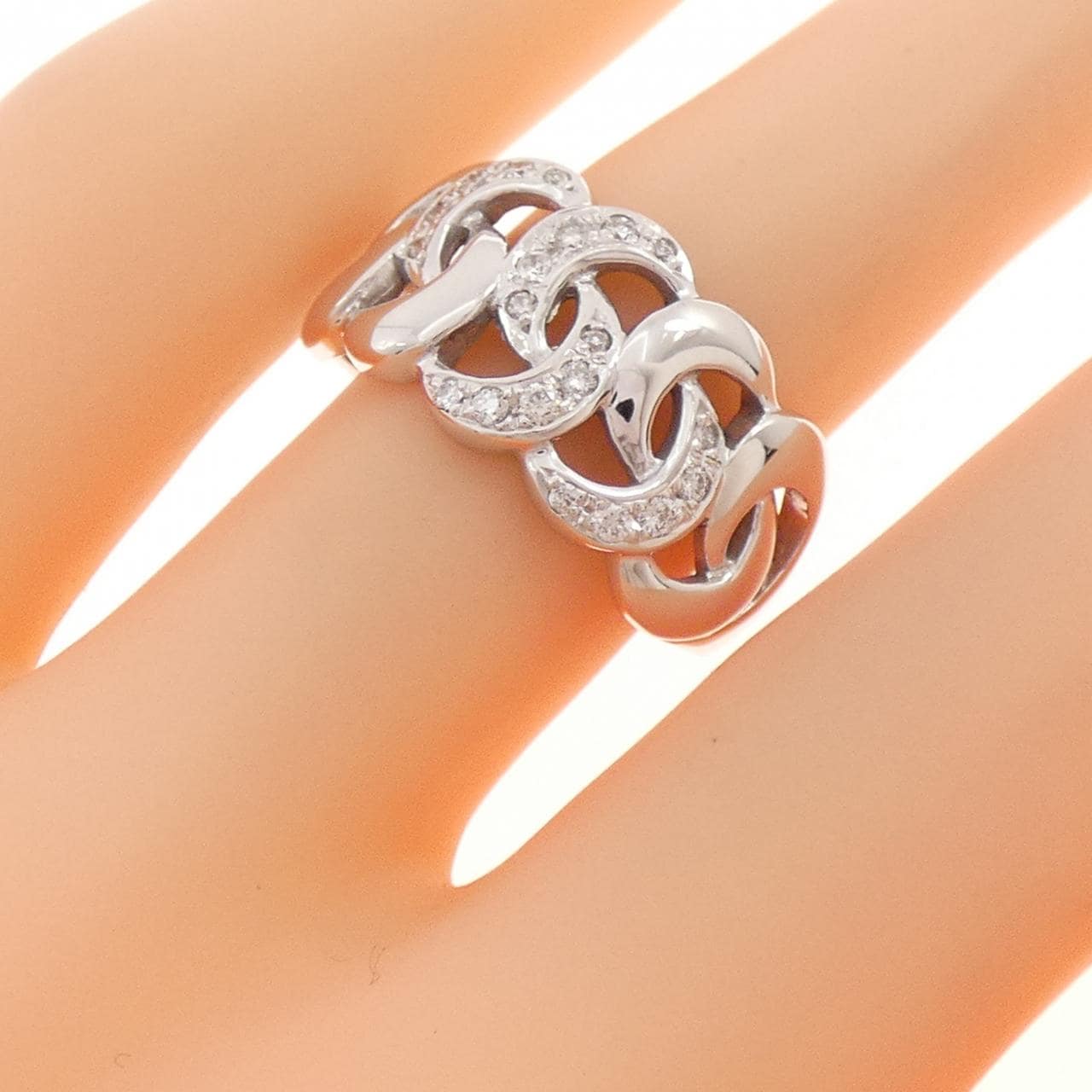 K18WG ダイヤモンド リング 0.17CT