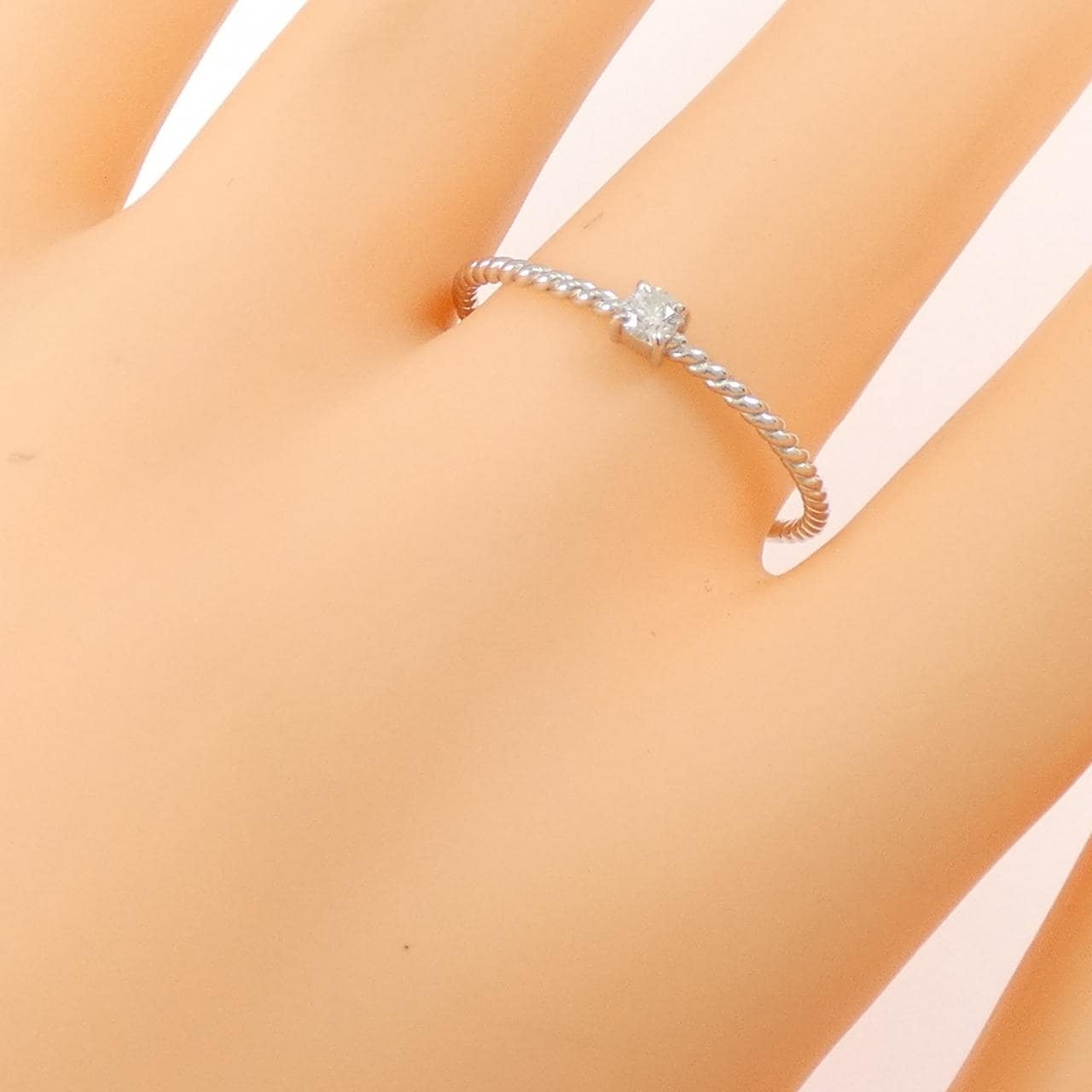 K10WG ダイヤモンド リング 0.09CT