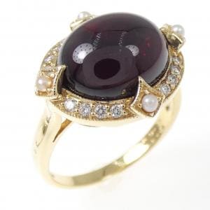 K18YG ガーネット リング 5.64CT