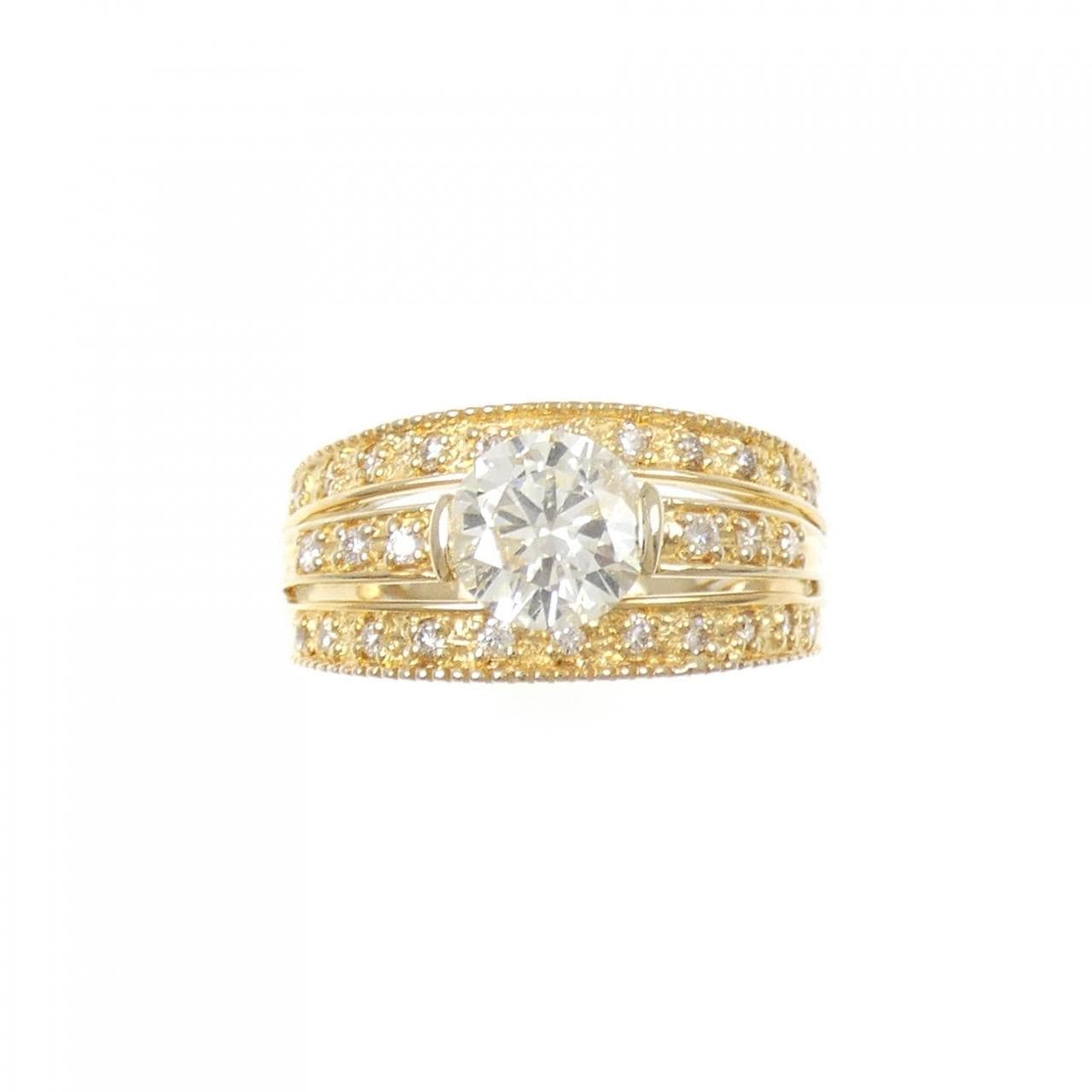 K18YG ダイヤモンド リング 1.286CT