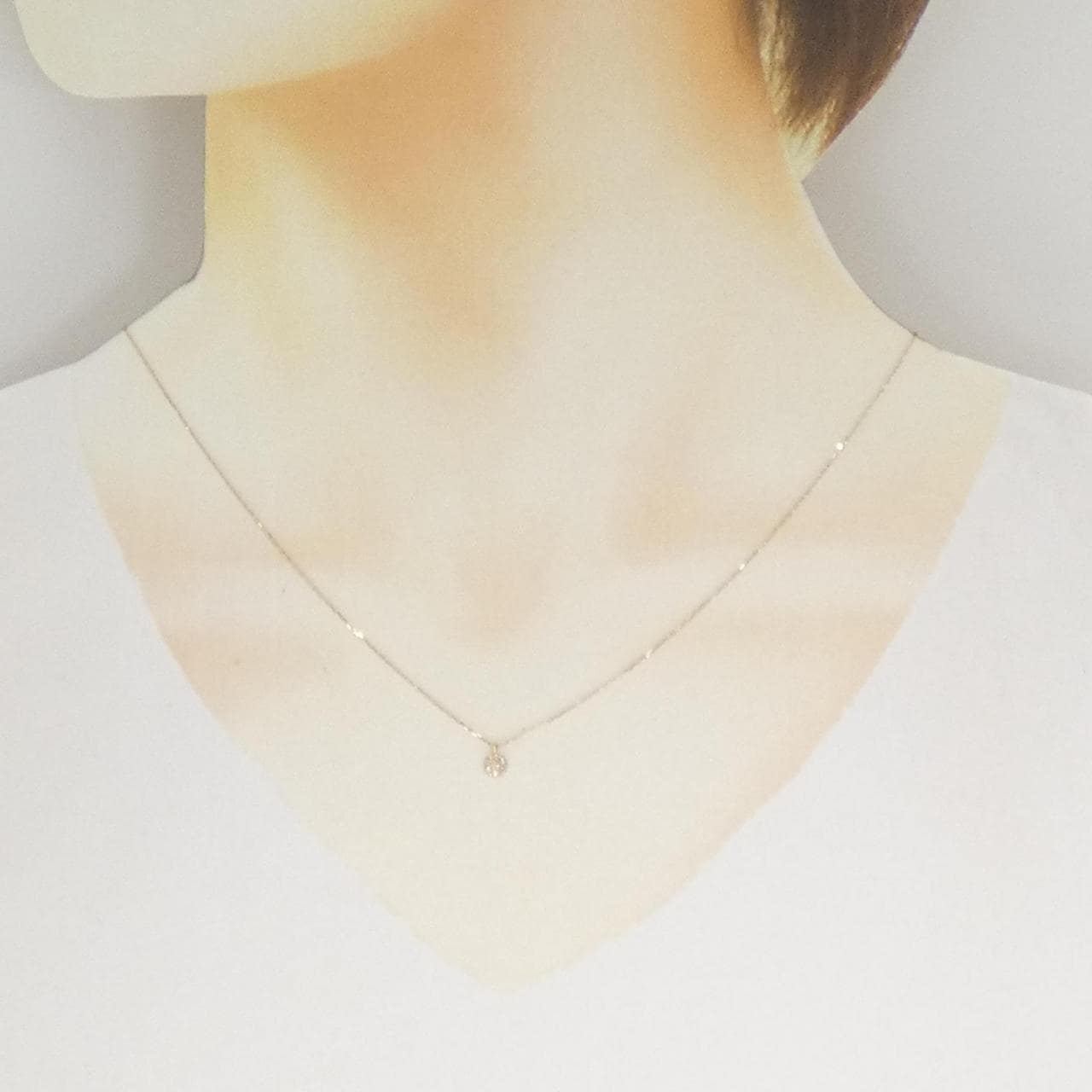 アガット ダイヤモンド ネックレス 0.03CT