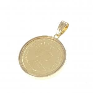 K18YG(枠) コイン ペンダント