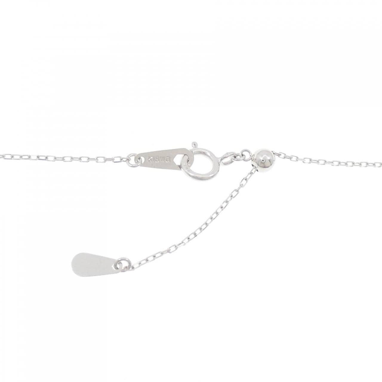 K18WG ダイヤモンド ネックレス 0.140CT