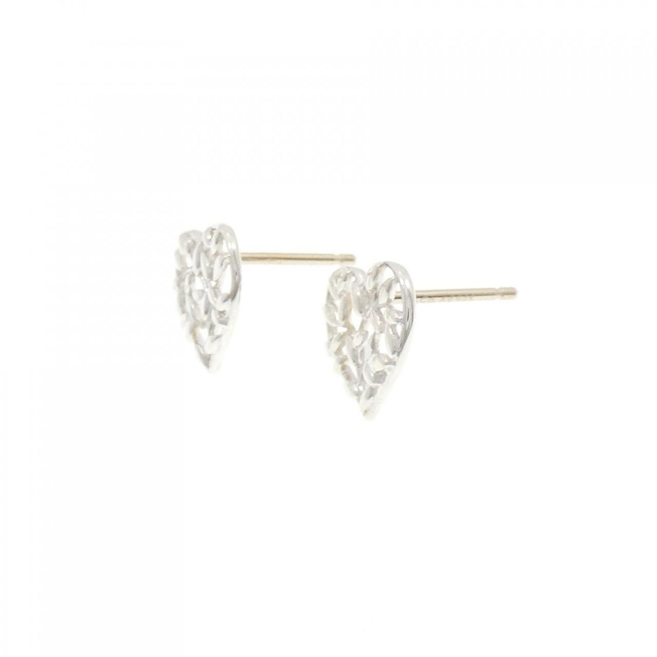 ティファニー オリーブリーフ ハート ピアス