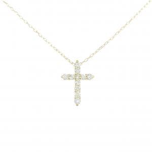 K18YG クロス ダイヤモンド ネックレス 0.30CT