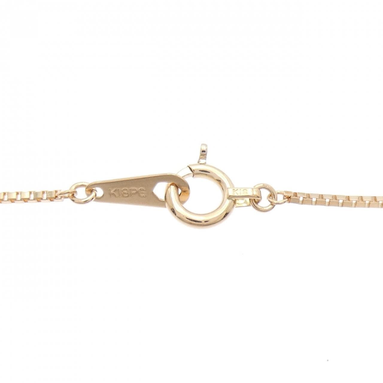 K18PG フラワー ダイヤモンド ネックレス 1.00CT