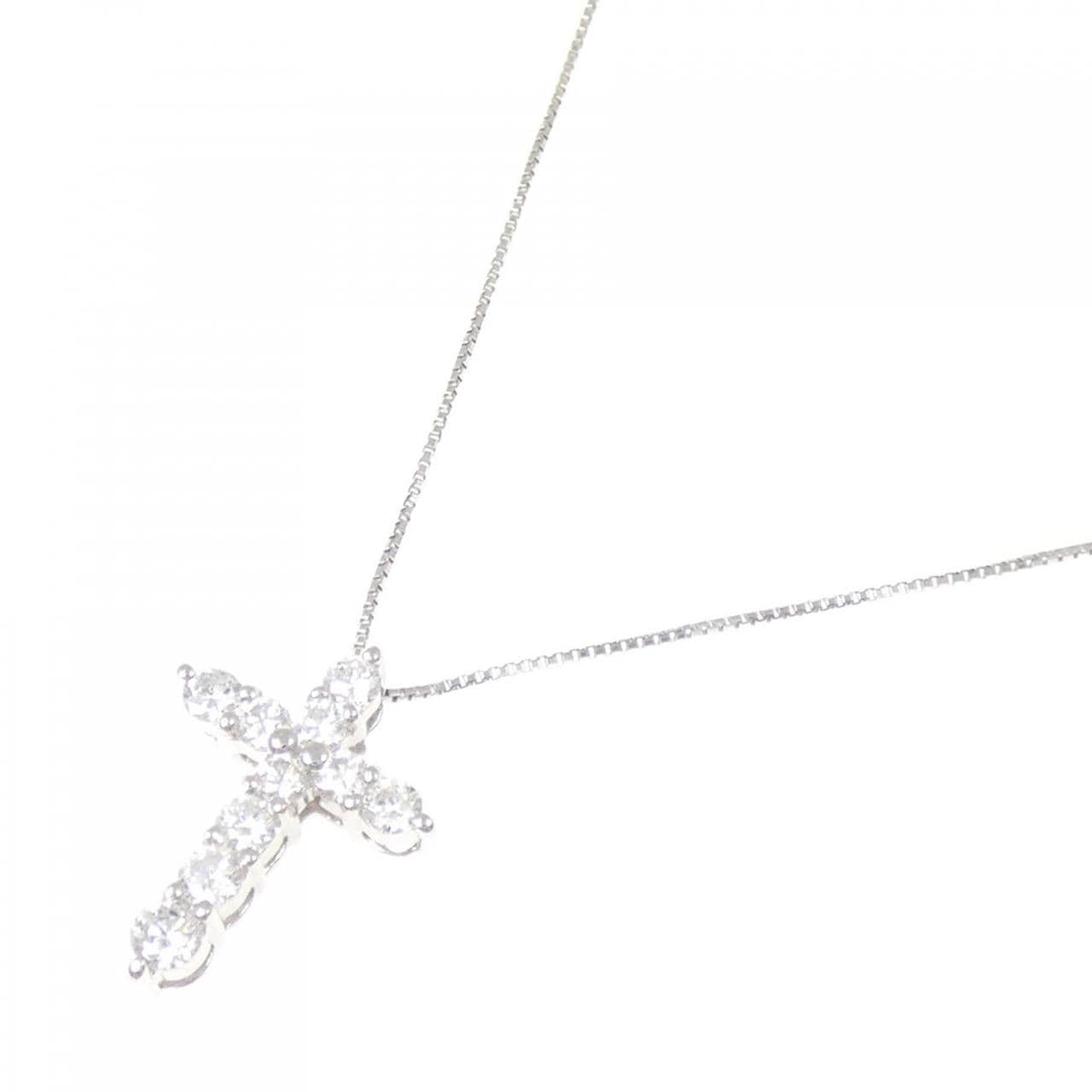 PT900/PT850 クロス ダイヤモンド ネックレス 0.50CT