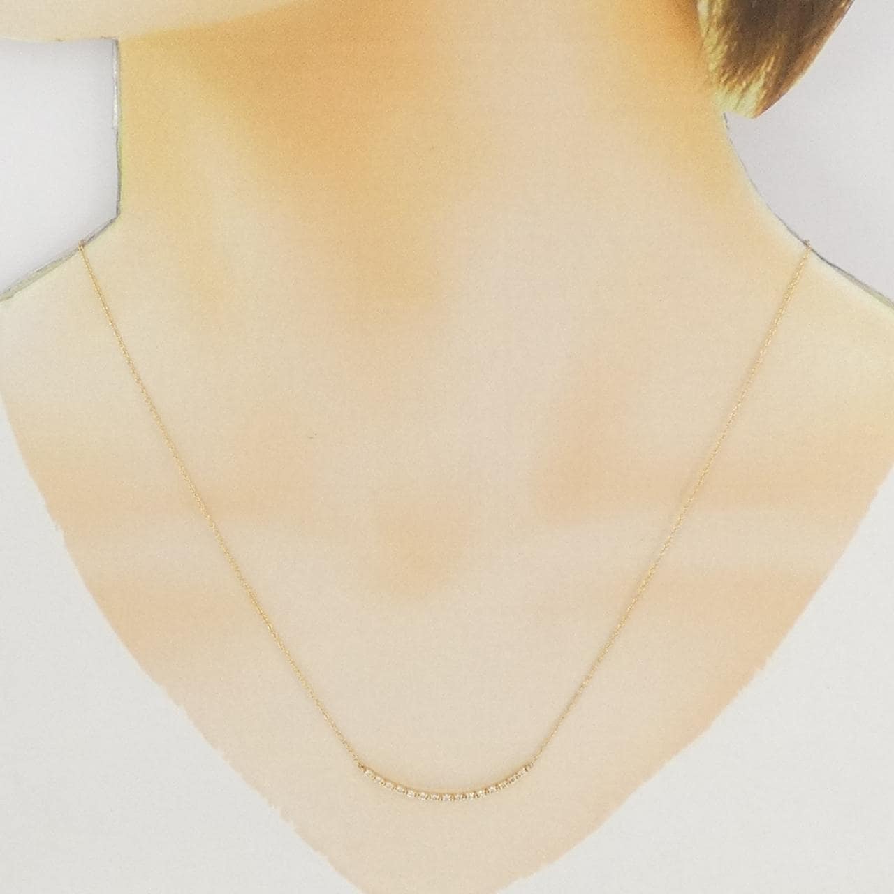 K18YG ダイヤモンド ネックレス 0.12CT