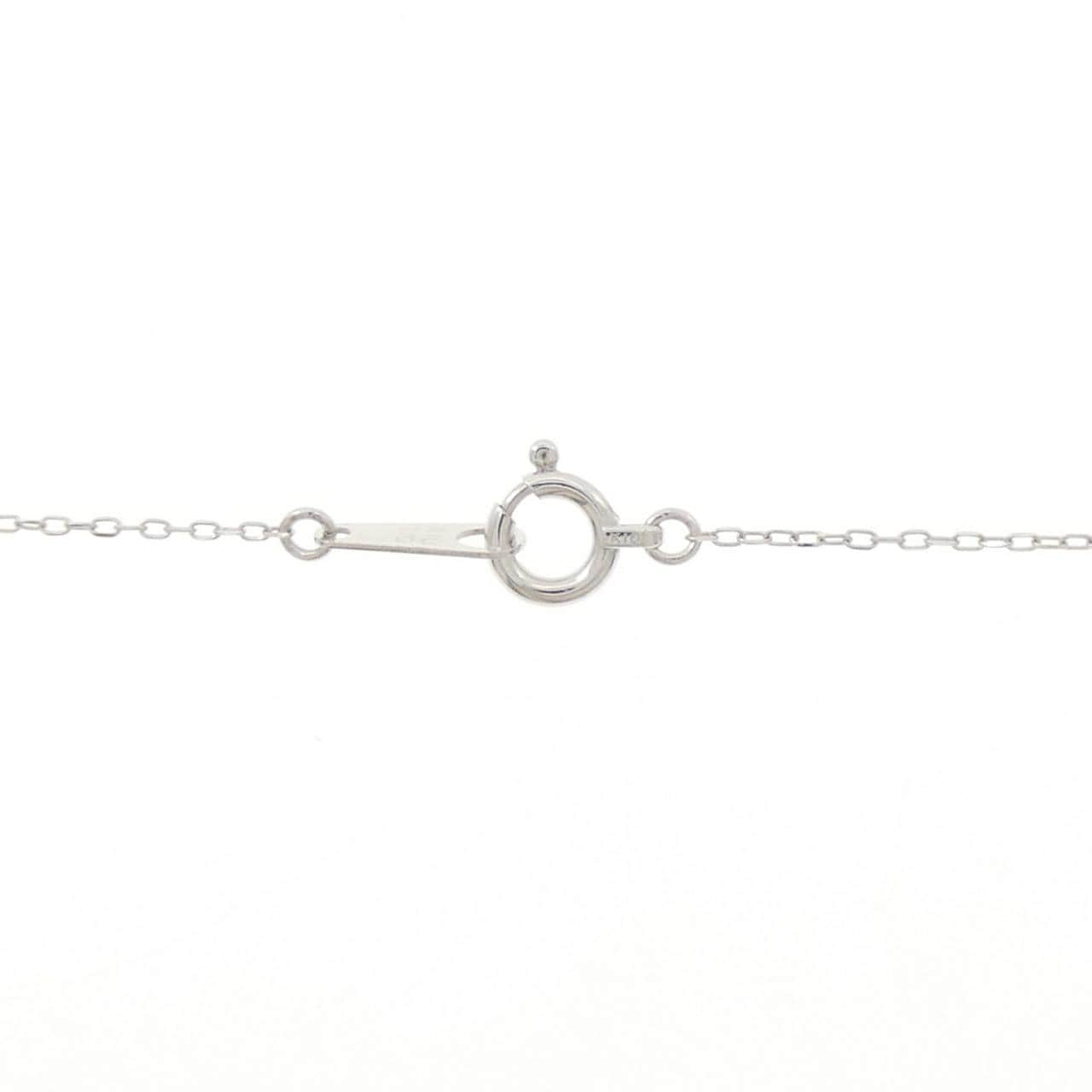 K10WG クロス ダイヤモンド ネックレス 0.04CT