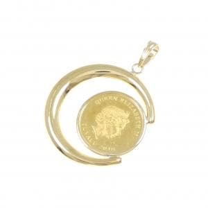 K18YG(枠) コイン ペンダント