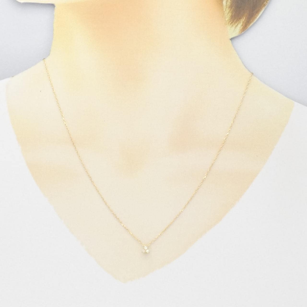 K18YG ダイヤモンド ネックレス 0.07CT