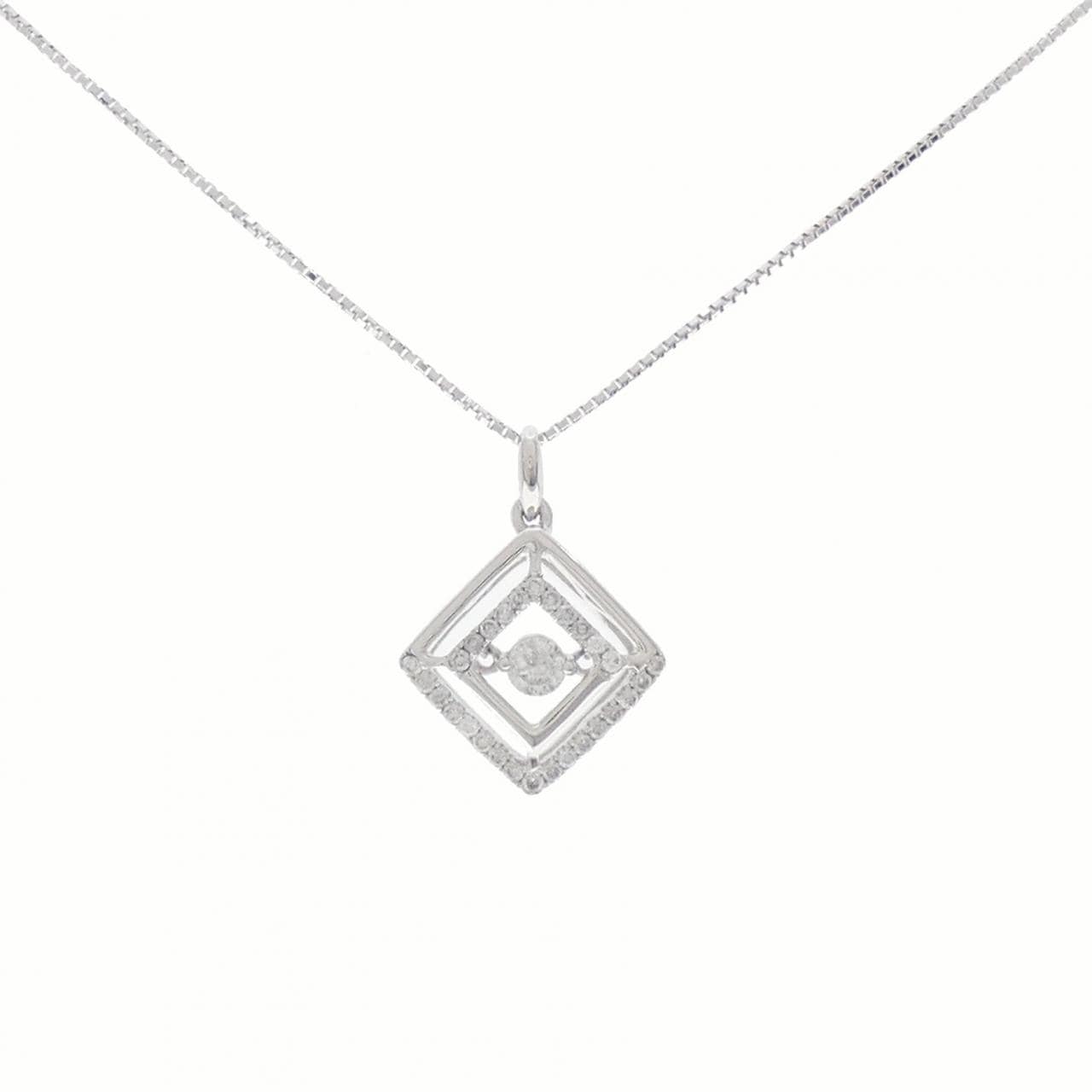 K18WG ダイヤモンド ネックレス 0.13CT