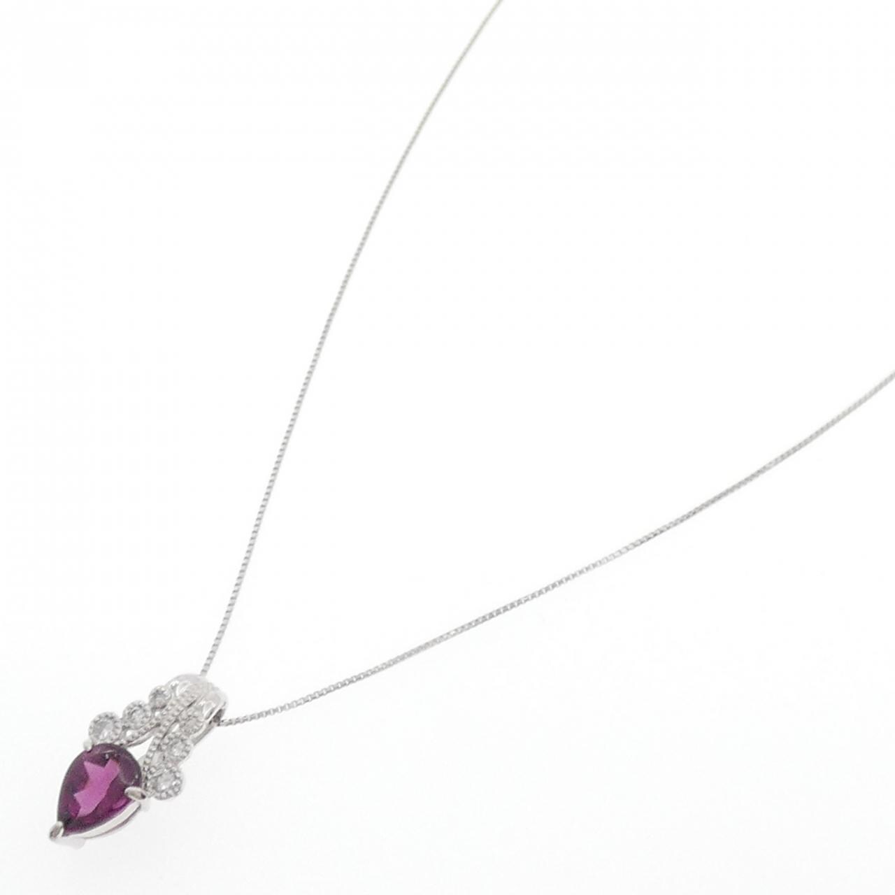 PT900/PT850 ガーネット ネックレス 1.33CT
