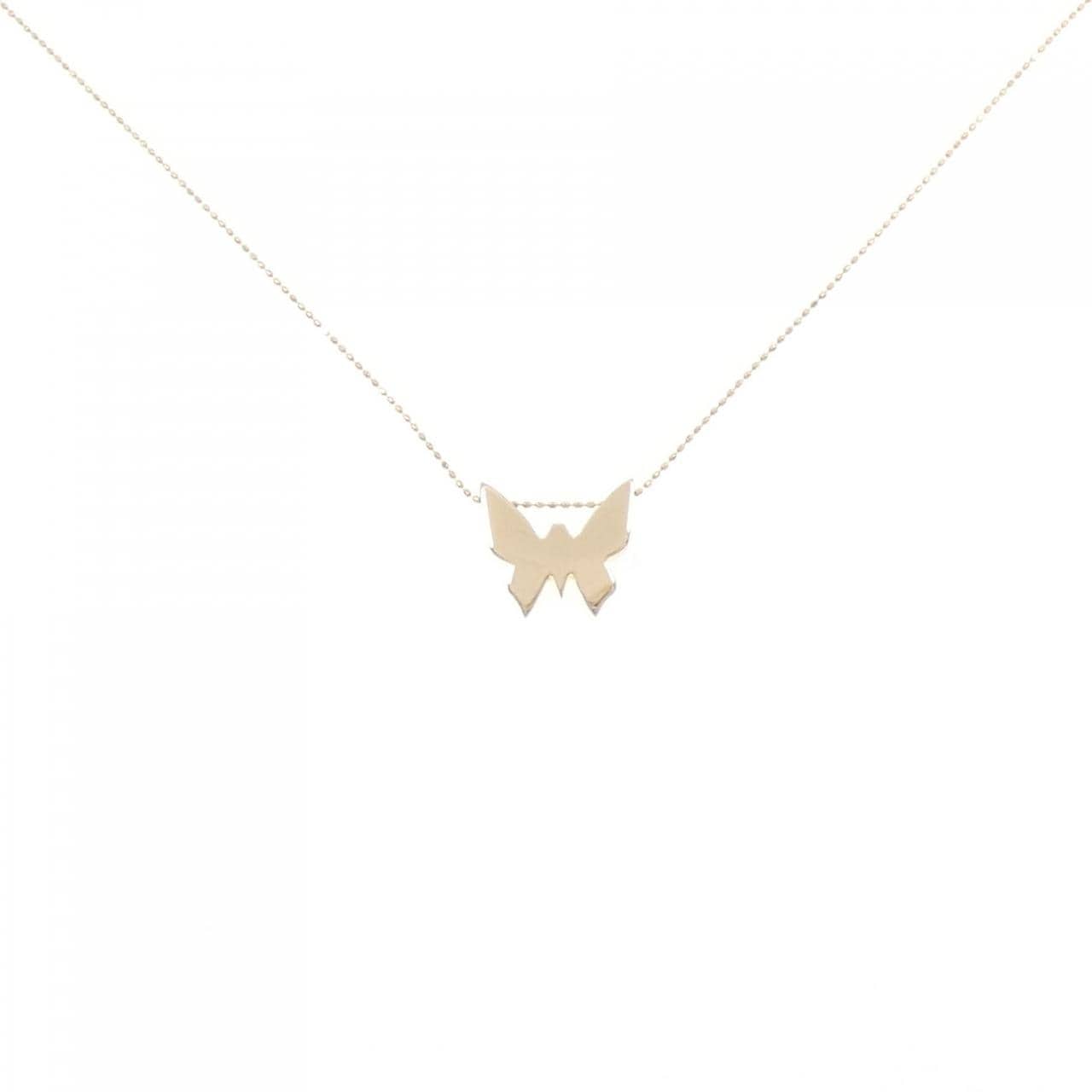 K18YG バタフライ ネックレス