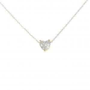 K18YG ダイヤモンド ネックレス 1.064CT H SI2 ハートシェイプ