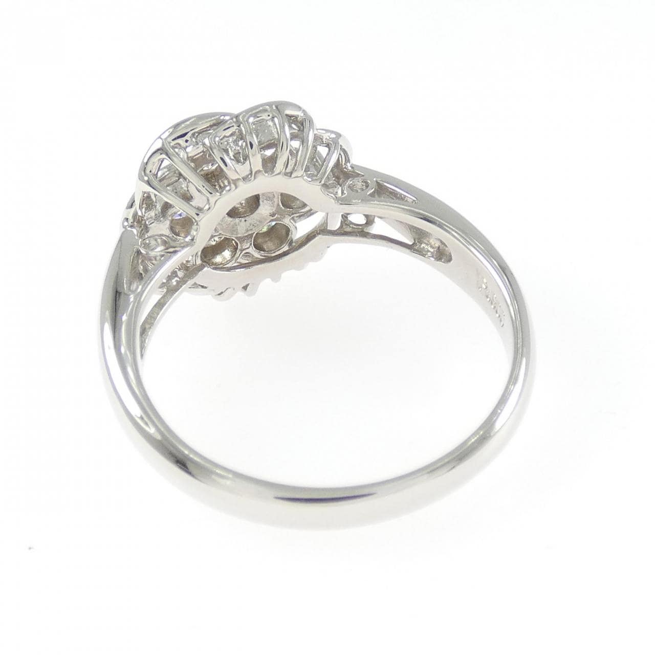 PT900 フラワー ダイヤモンド リング 0.50CT