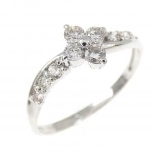 PT900 フラワー ダイヤモンド リング 0.30CT