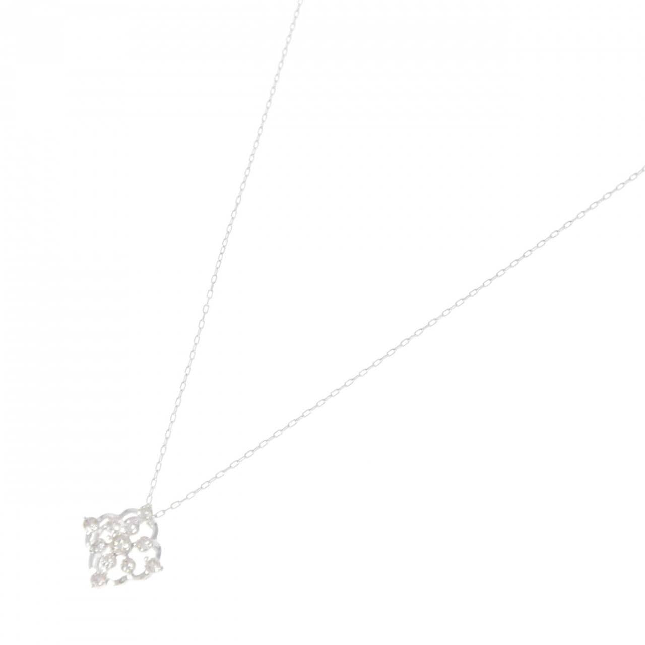 K18WG ダイヤモンド ネックレス 0.37CT
