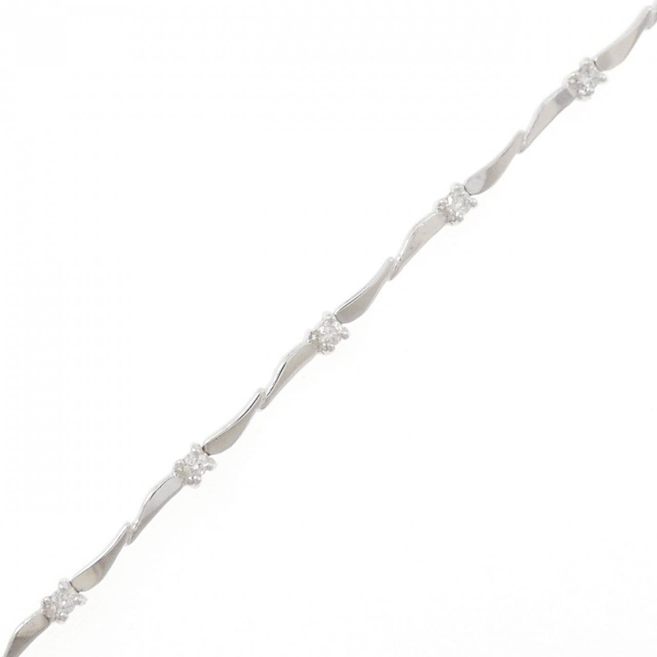 K18WG ダイヤモンド ブレスレット 0.20CT