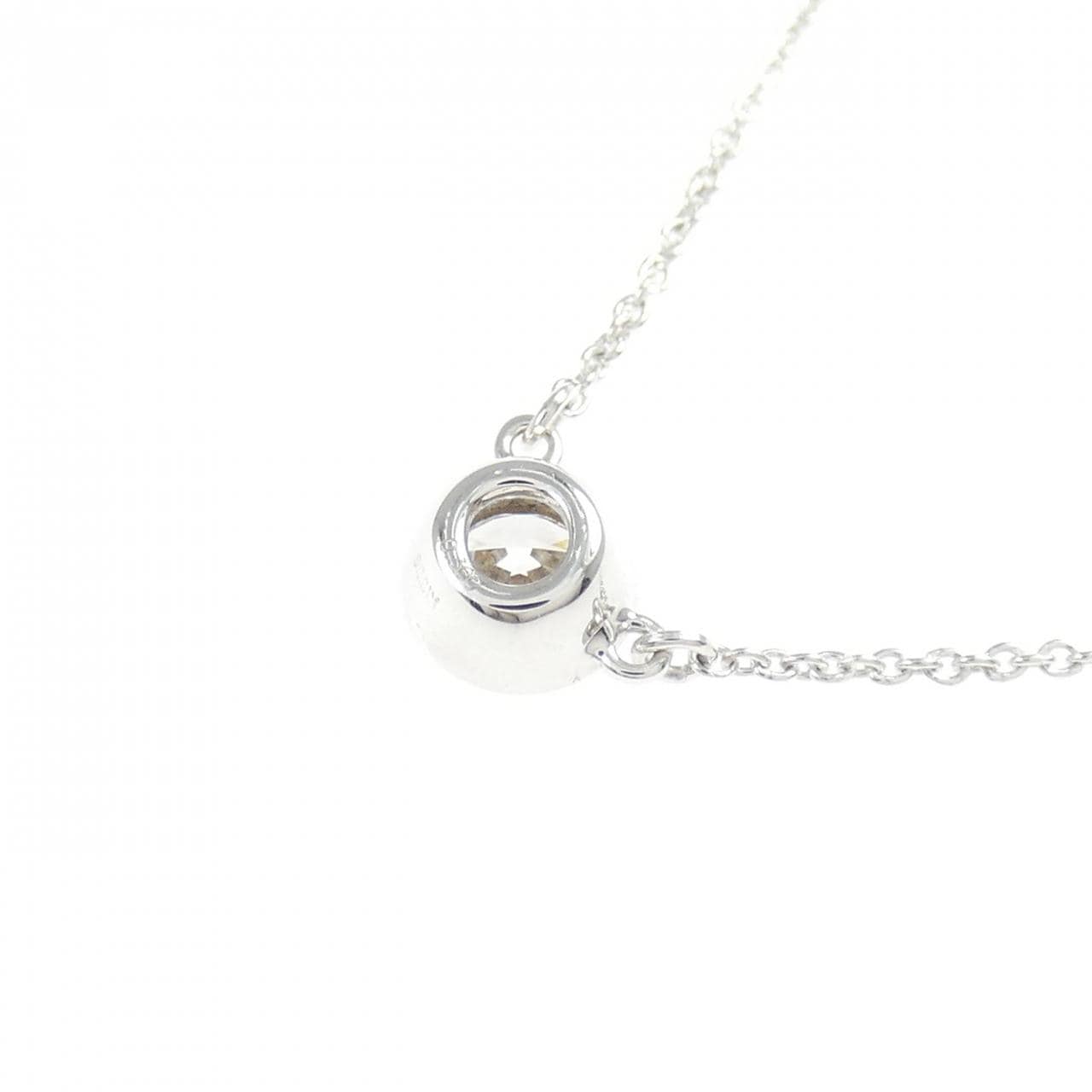 K18WG ソリティア ダイヤモンド ネックレス 0.300CT