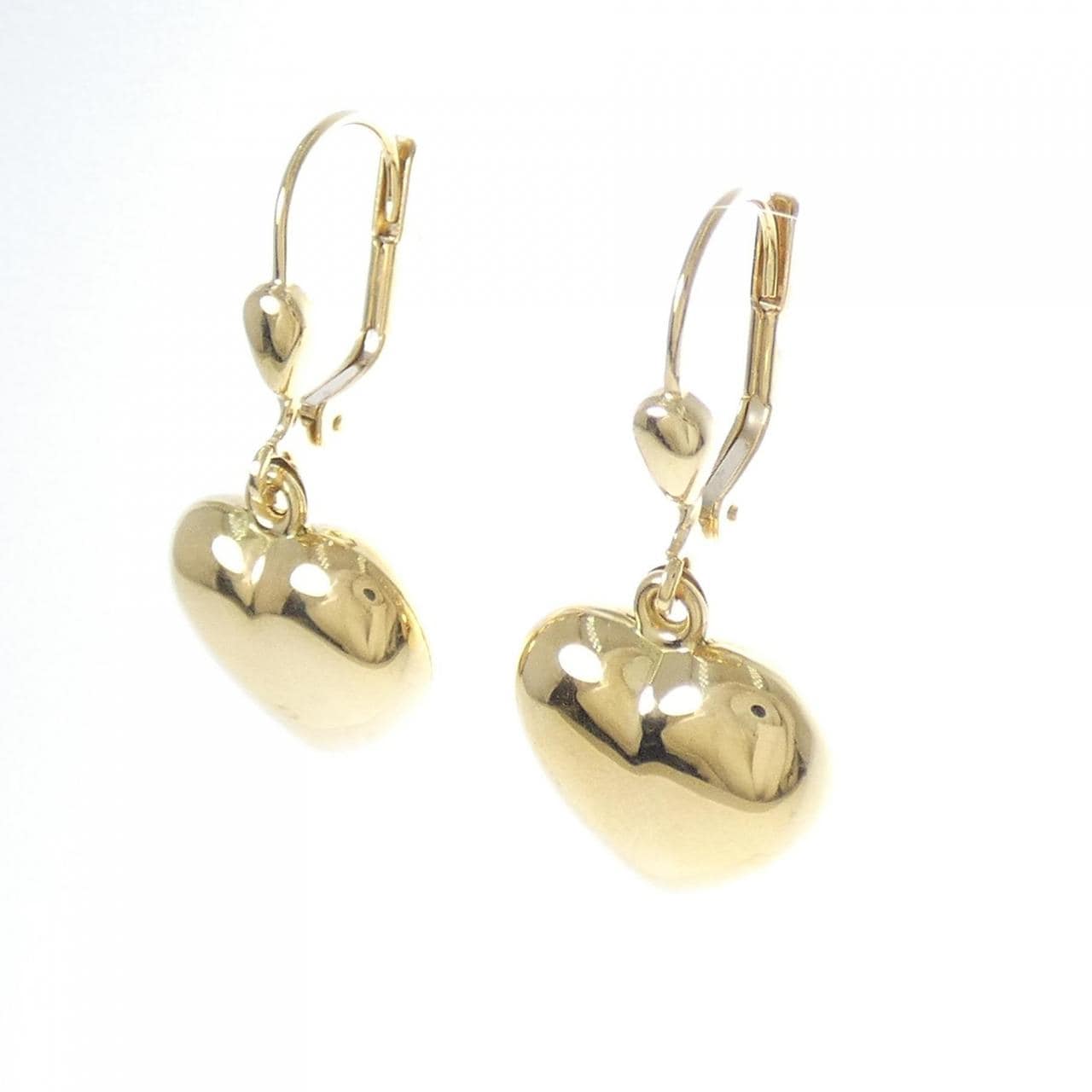 K18YG heart earrings